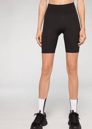 Calzedonia Atletiske Bike Leggings Dame Sort | DK2621JJ