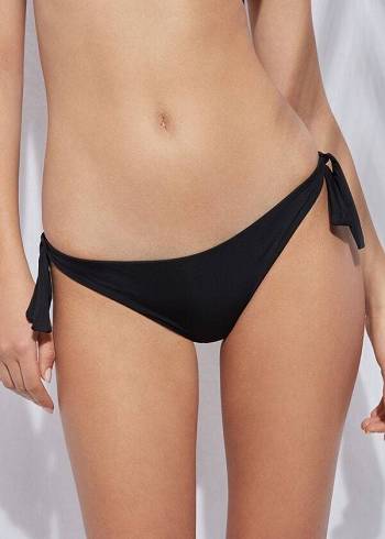 Calzedonia Bow Brazilian Indonesia Eco Bikini Underdele Dame Sort | DK1298QZ