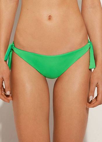 Calzedonia Bow Brazilian Indonesia Eco Bikini Underdele Dame Grøn | DK1300EX