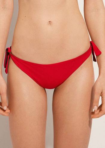 Calzedonia Bow Brazilian Indonesia Eco Bikini Underdele Dame Rød | DK1303YU