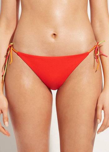 Calzedonia Brazilian String Berlino Bikini Underdele Dame Rød | DK1327RW