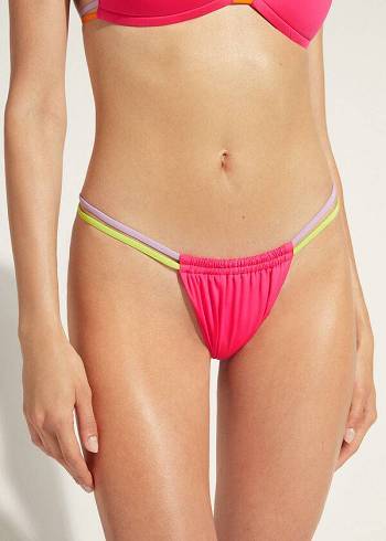 Calzedonia Brazilian String Tokyo Eco Bikini Underdele Dame Lyserød | DK1344XF