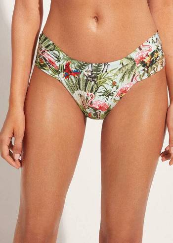 Calzedonia Draped Nairobi Eco Bikini Underdele Dame Grøn | DK1378EX