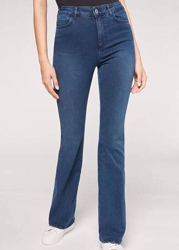 Calzedonia Flared Jeans Dame Blå | DK2593LH