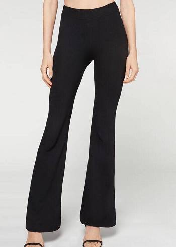 Calzedonia Flared Leggings Dame Sort | DK2653RW