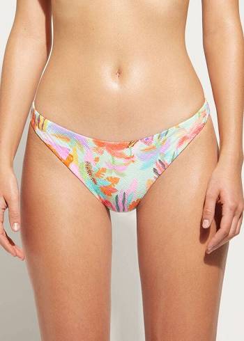 Calzedonia Foliage Tahiti Bikini Underdele Dame Grøn | DK1379RW