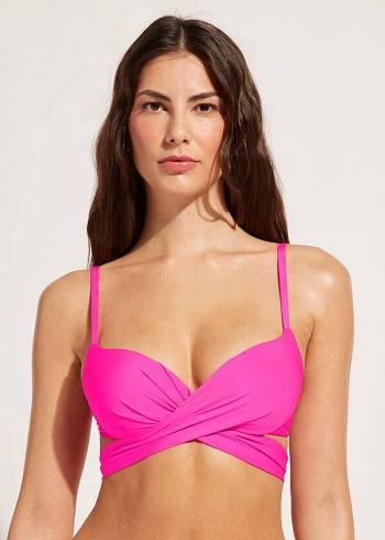 Calzedonia Graduated Polstret Push Up Indonesia Bikini Toppe Dame Lyserød | DK1722OR