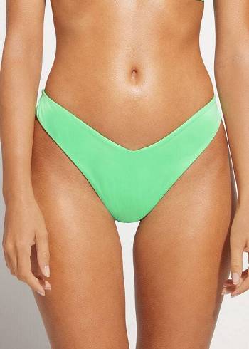 Calzedonia High Cut Brazilian Indonesia Eco Bikini Underdele Dame Mintgrønne | DK1387SO