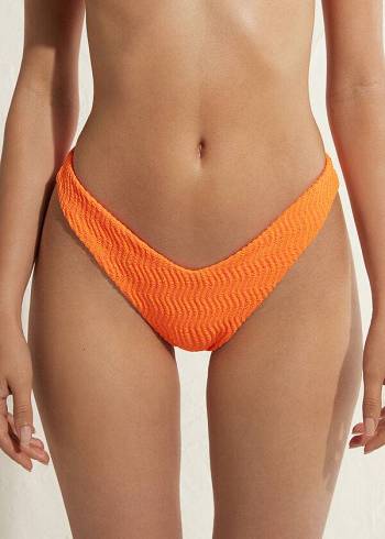 Calzedonia High-Cut Brazilian Mykonos Bikini Underdele Dame Orange | DK1447ZG