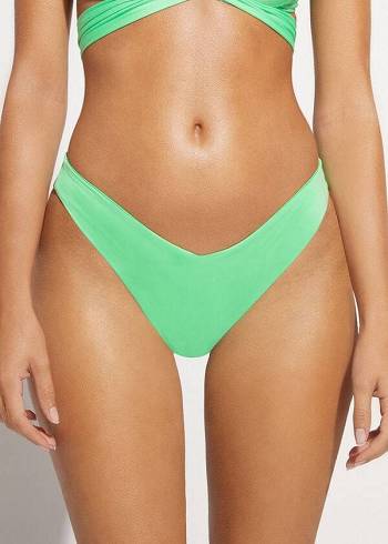 Calzedonia High Cut Indonesia Eco Bikini Underdele Dame Mintgrønne | DK1396XF