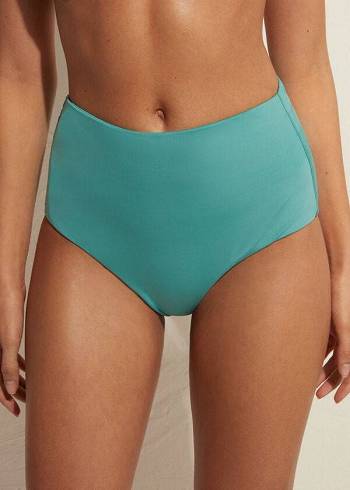 Calzedonia High Shaper Talje Indonesia Eco Bikini Underdele Dame Turkis | DK1402QZ