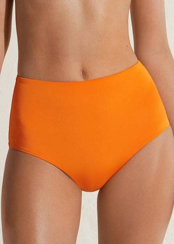 Calzedonia High Shaper Talje Indonesia Eco Bikini Underdele Dame Orange | DK1406TV