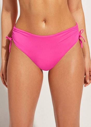 Calzedonia High-Talje Drawstring Indonesia Bikini Underdele Dame Lyserød | DK1457RW