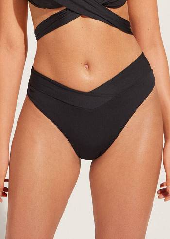 Calzedonia High-Talje V-Cut Brazilian Indonesia Bikini Underdele Dame Sort | DK1461IS