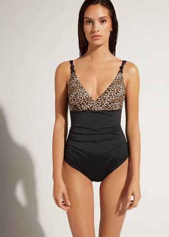 Calzedonia One Piece Malindi Badedragter Dame Sort | DK2166AP