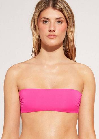 Calzedonia Polstret Bandeau Indonesia Eco rosa Bikini Toppe Dame Lyserød | DK1805FM