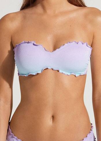 Calzedonia Polstret Bandeau Madrid Bikini Toppe Dame Lilla | DK1813CE