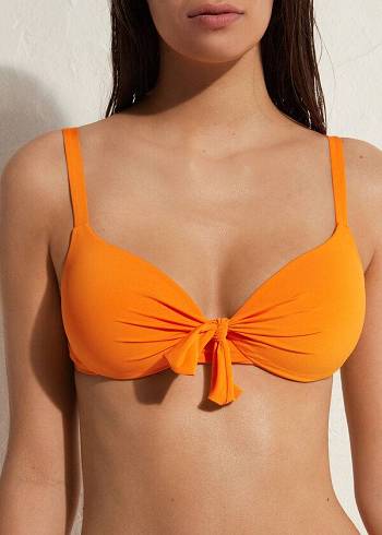 Calzedonia Polstret Push Up Indonesia Eco Sexy Bikini Toppe Dame Orange | DK1828AP