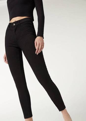 Calzedonia Push-up and soft touch Jeans Dame Sort | DK2608RW