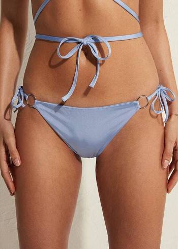 Calzedonia String Tie Abu Dhabi Bikini Underdele Dame Blå | DK1619PQ