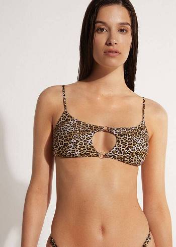 Calzedonia Tank Malindi Bikini Toppe Dame Brune Sort | DK1982OR