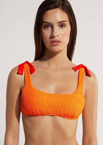 Calzedonia Tank Mykonos Bikini Toppe Dame Orange | DK1986DN