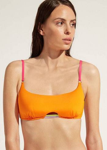 Calzedonia Tank Tokyo Eco Bikini Toppe Dame Orange | DK2002EX