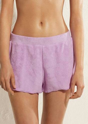 Calzedonia Terrycloth Shorts Cover Ups Dame Lilla | DK2152VD