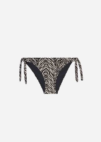 Calzedonia Tied Zebra Nairobi Bikini Underdele Dame Sort | DK1656XF