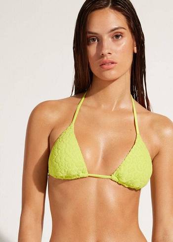 Calzedonia Triangle String Bangkok Bikini Toppe Dame Grøn | DK2026QZ