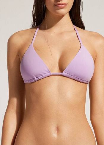 Calzedonia Triangle String Indonesia Eco Bikini Toppe Dame Lilla | DK2036AP