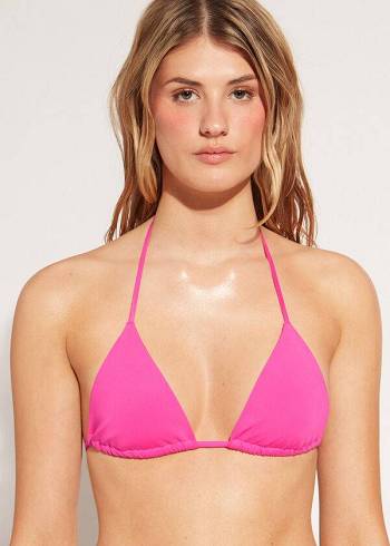 Calzedonia Triangle String Indonesia Eco rosa Bikini Toppe Dame Lyserød | DK2044LH