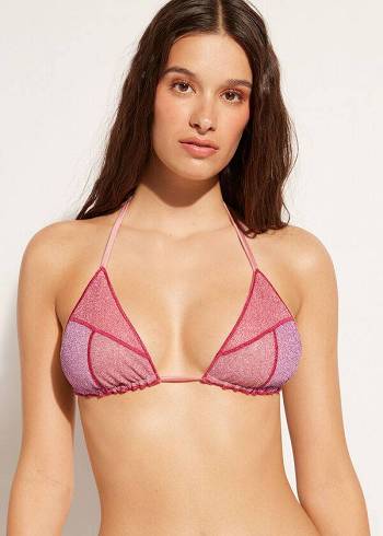 Calzedonia Triangle String Lisbona Bikini Toppe Dame Lyserød | DK2050NB