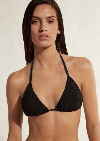 Calzedonia Triangle String Mykonos Bikini Toppe Dame Sort | DK2055RW