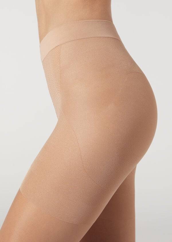 Calzedonia 15 Denier Total Shaper Sheer Tights Dame Beige | DK1137CE