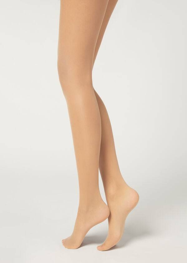 Calzedonia 20 Denier Essential Invisible Sheer Tights Dame Beige | DK1145RW