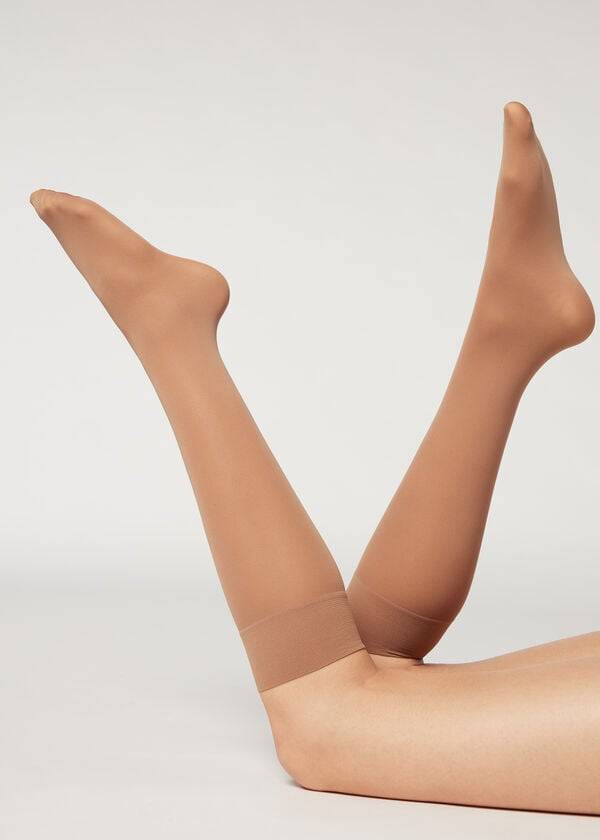 Calzedonia 30 Denier Semi Opaque Microfiber Knee-Highs Long Sokker Dame Beige | DK2231BC