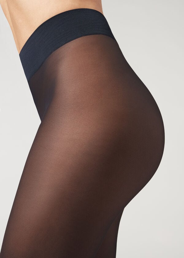 Calzedonia 30 Denier Total Komfort Soft Touch Opaque Tights Dame Blå | DK1013WY