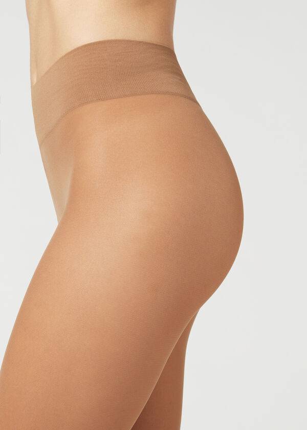 Calzedonia 30 Denier Total Komfort Soft Touch Opaque Tights Dame Beige | DK1014EX