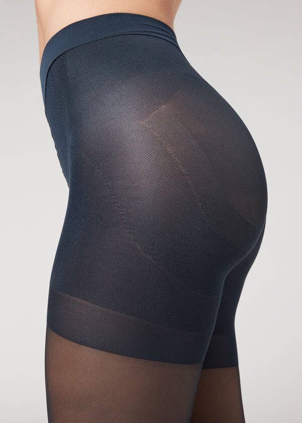 Calzedonia 30 Denier Total Shaper Sheer Tights Dame Blå | DK1188XF