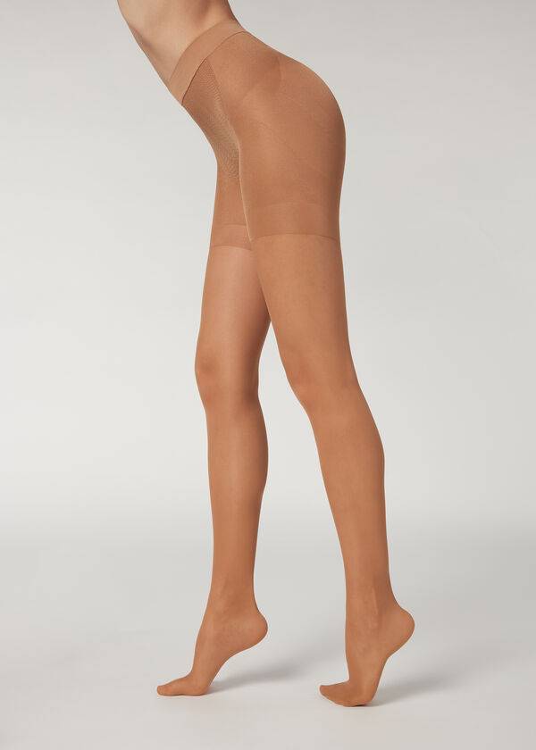 Calzedonia 30 Denier Total Shaper Sheer Tights Dame Beige Brune | DK1189CE