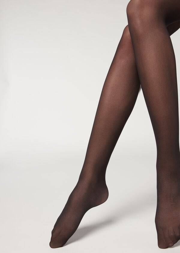 Calzedonia 30 Denier Total Shaper Sheer Sexy Tights Dame Sort | DK1194QZ