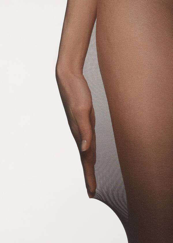 Calzedonia 30 Denier Totally Invisible Opaque Tights Dame Sort | DK1020OR