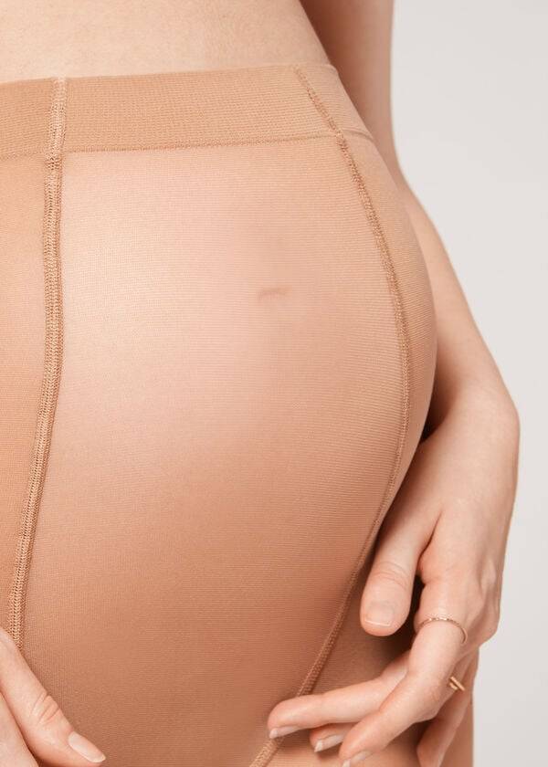 Calzedonia 30 Maternity Denier Sheer Tights Dame Brune | DK1001HK