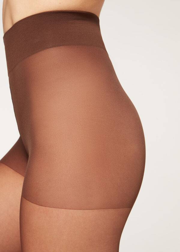 Calzedonia 40 Denier Action Medium Sheer Tights Dame Kaffe | DK1197RW