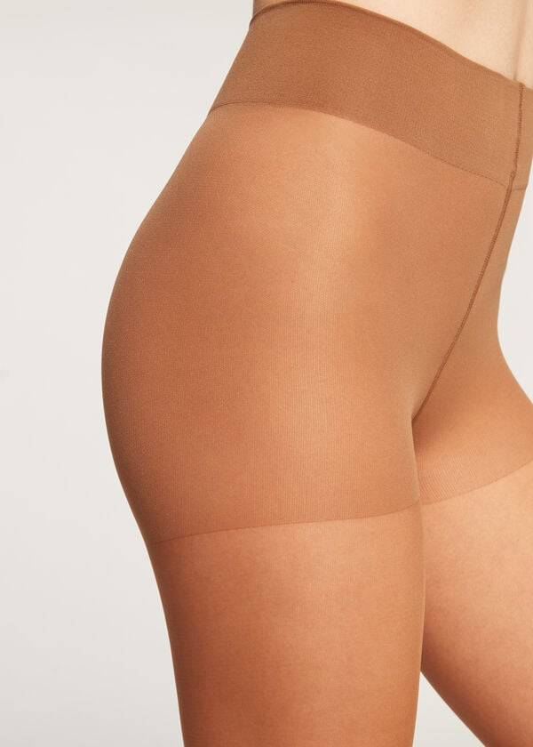 Calzedonia 40 Denier Action Medium Sheer Tights Dame Brune | DK1198TV