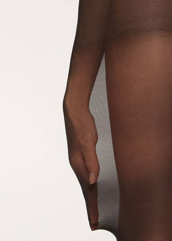 Calzedonia 40 Denier Action Strong Sheer Tights Dame Sort | DK1201IS