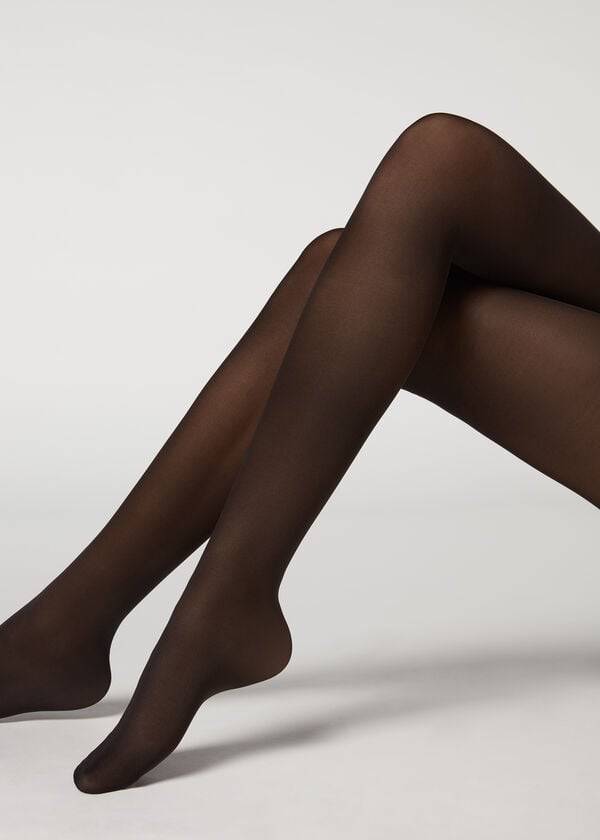 Calzedonia 40 Denier Action Strong Sheer Tights Dame Sort | DK1201IS