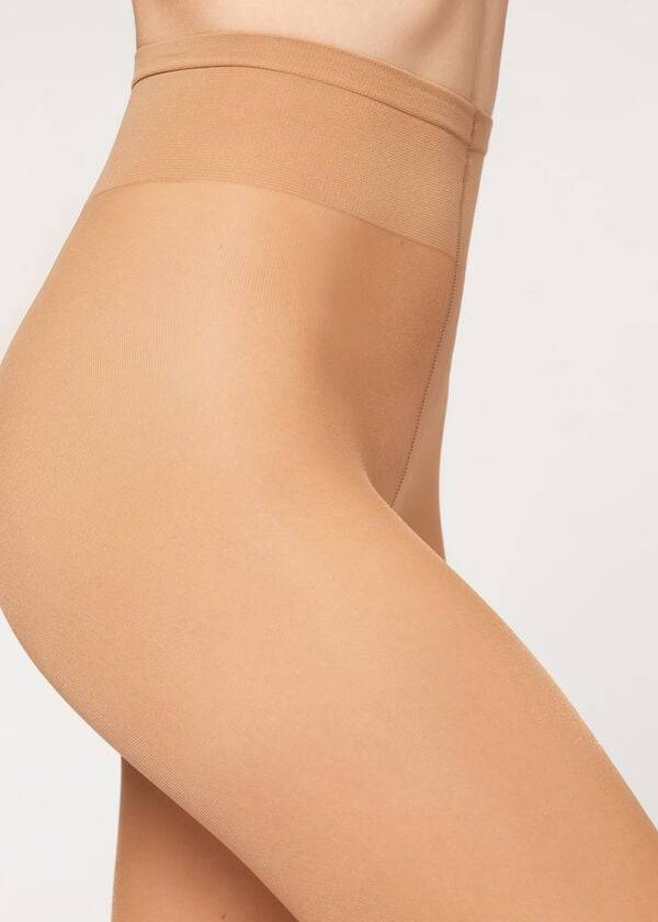 Calzedonia 40 Denier Sheer Tights Dame Beige Brune | DK1208GL