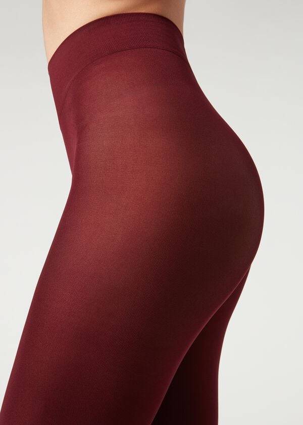 Calzedonia 50 Denier Total Komfort Soft Touch Opaque Tights Dame Bordeaux | DK1026GL